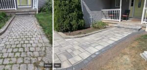 Stone Patio Construction Project in Southington, CT