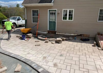 Stone Patio and Walkway Installation Project in Southington, CT