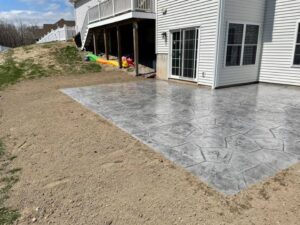 Stamped Concrete Patio Installation in Plainville, CT