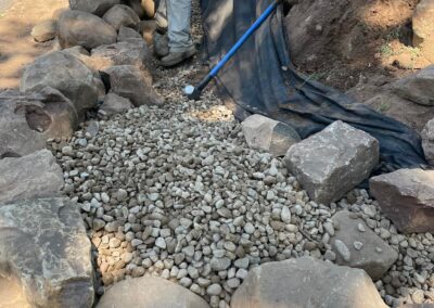 Boulder Wall Build and Repair Project in West Hartford, CT by Coastal Creations, LLC.