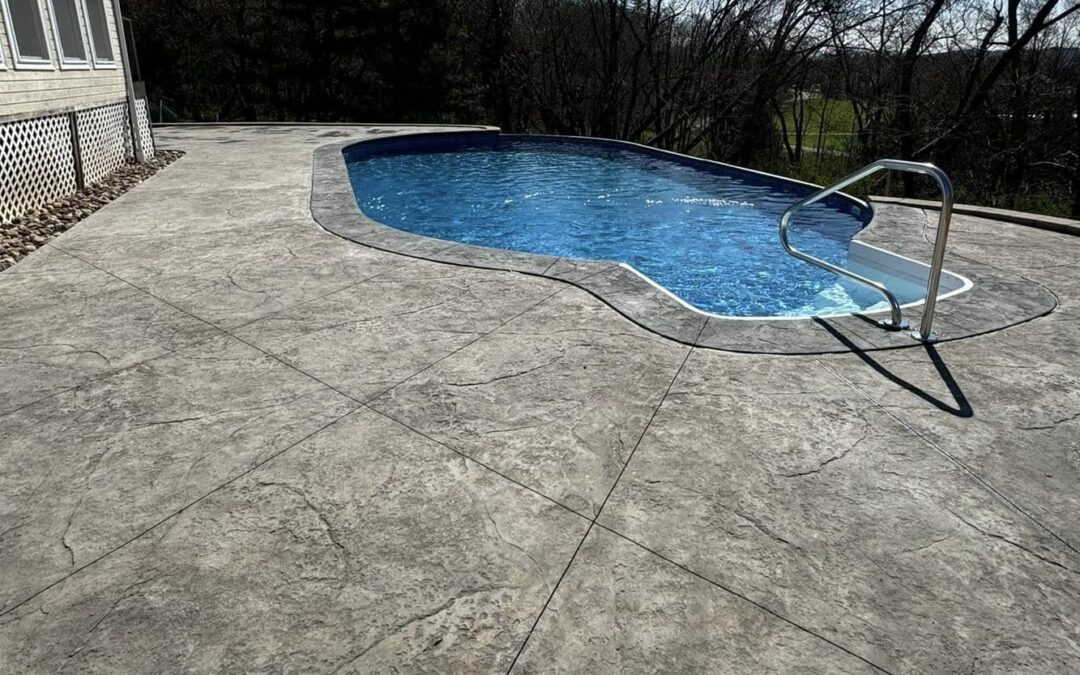 Stamped Concrete Pool Patio Contractors in Stonington, CT by Coastal Creations